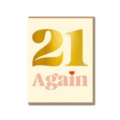 21 Again Greeting Card
