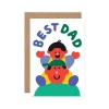 Best Dad Piggyback Greeting Card