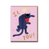 Big Cat Love Greeting Card
