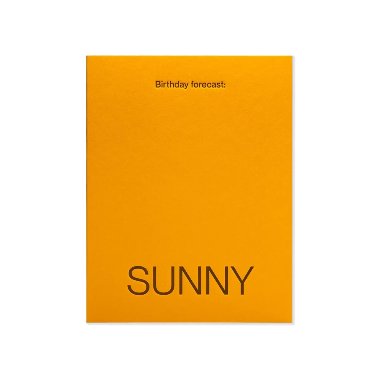 Birthday Forecast: SUNNY Greeting Card