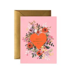 Blooming Heart Valentine Greeting Card