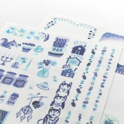 Blue Nordic Sticker Sheets Set of 2