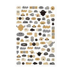 Camouflage Mini Monster Decorative Sticker Sheet