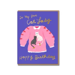 Cat Lady Greeting Card