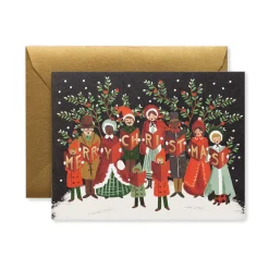 Christmas Carolers Greeting Card