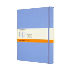 Classic Extra Large Hard Cover Notebook Ruled Hydrangea Blue
