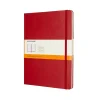 Classic Extra Large Hard Cover Notebook Ruled Scarlet Red