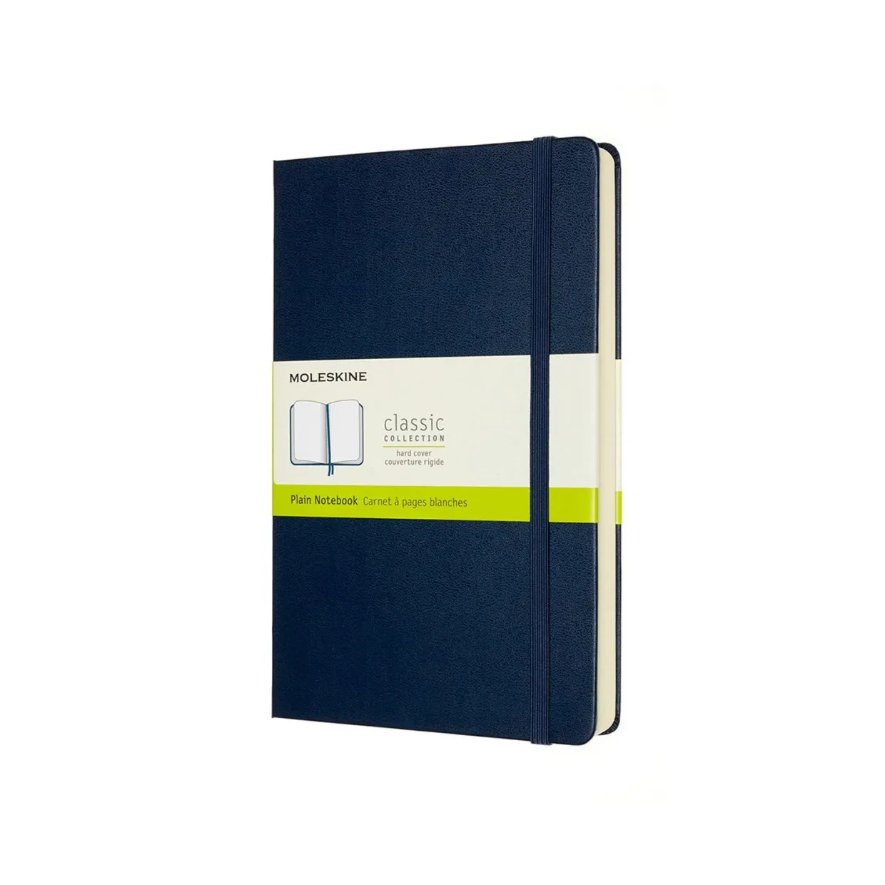 Classic Large Hard Cover Expanded Notebook Plain Sapphire Blue