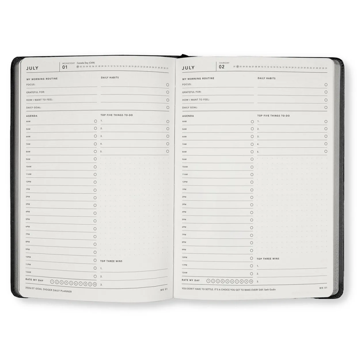Financial Year Daily Goal Digger Daily Planner