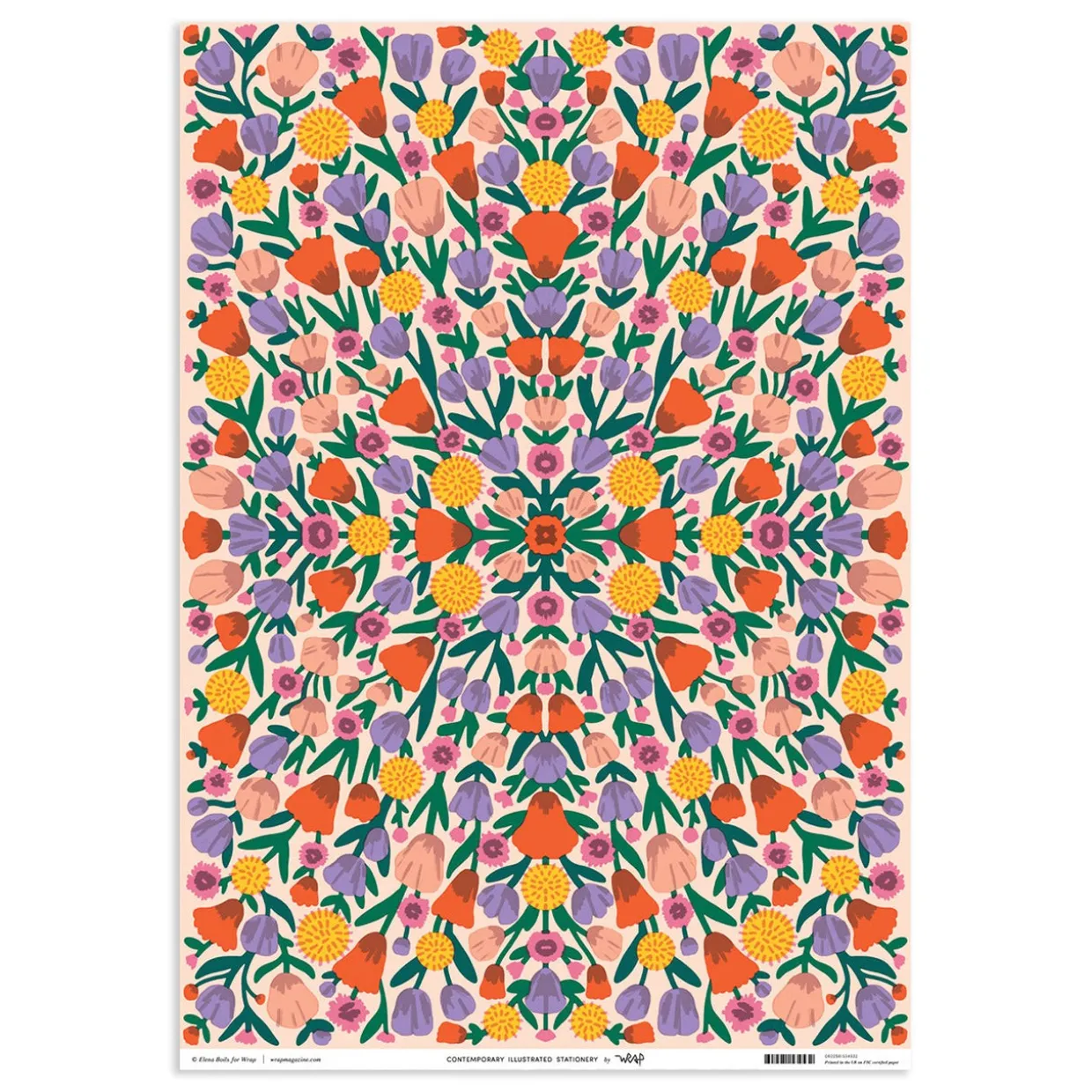 Floral Reflection Wrapping Sheet