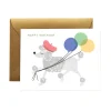 French Poodle Birthday Greeting Card
