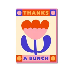 Funky Tulip Thanks a Bunch Greeting Card