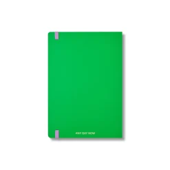 Green Open Bound Notebook Dot Grid A5