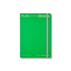 Green Open Bound Notebook Dot Grid A5