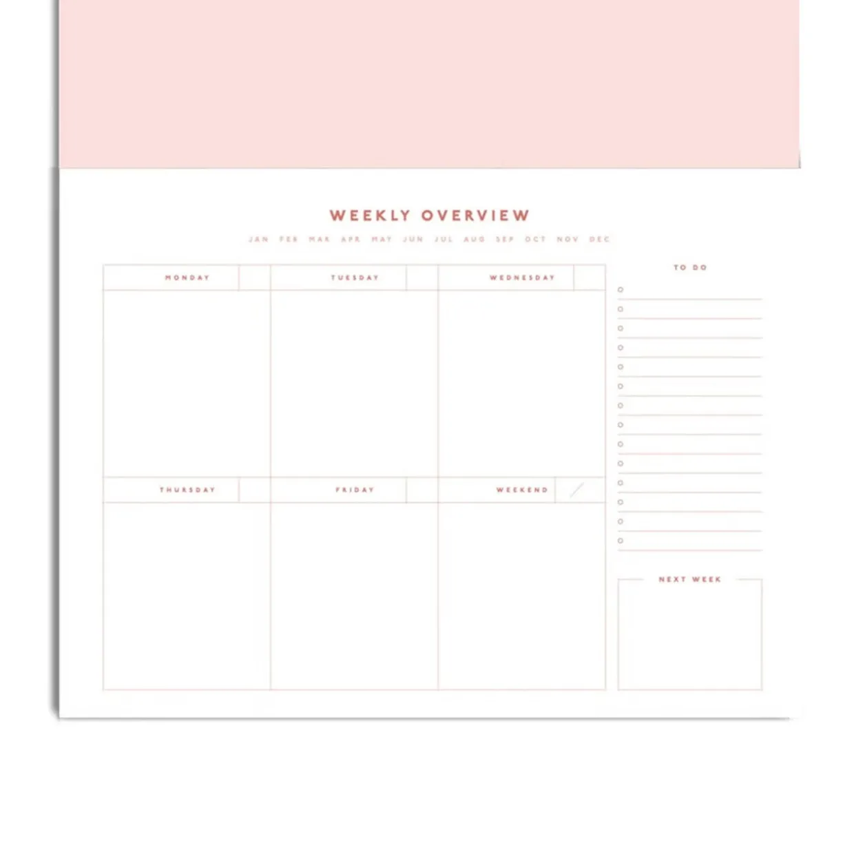 Growth Weekly Desk Planner A5