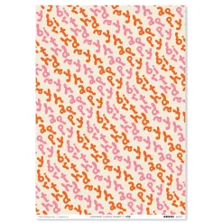 Happy Birthday Bubble Writing Wrapping Sheet