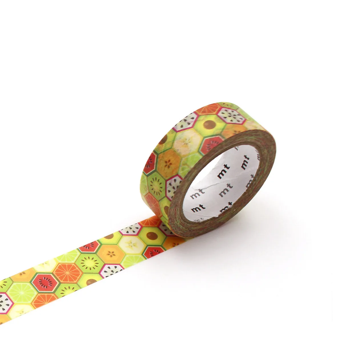 Hexagon Fruits Washi Tape Single Roll