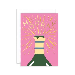 Hooray Champagne Greeting Card