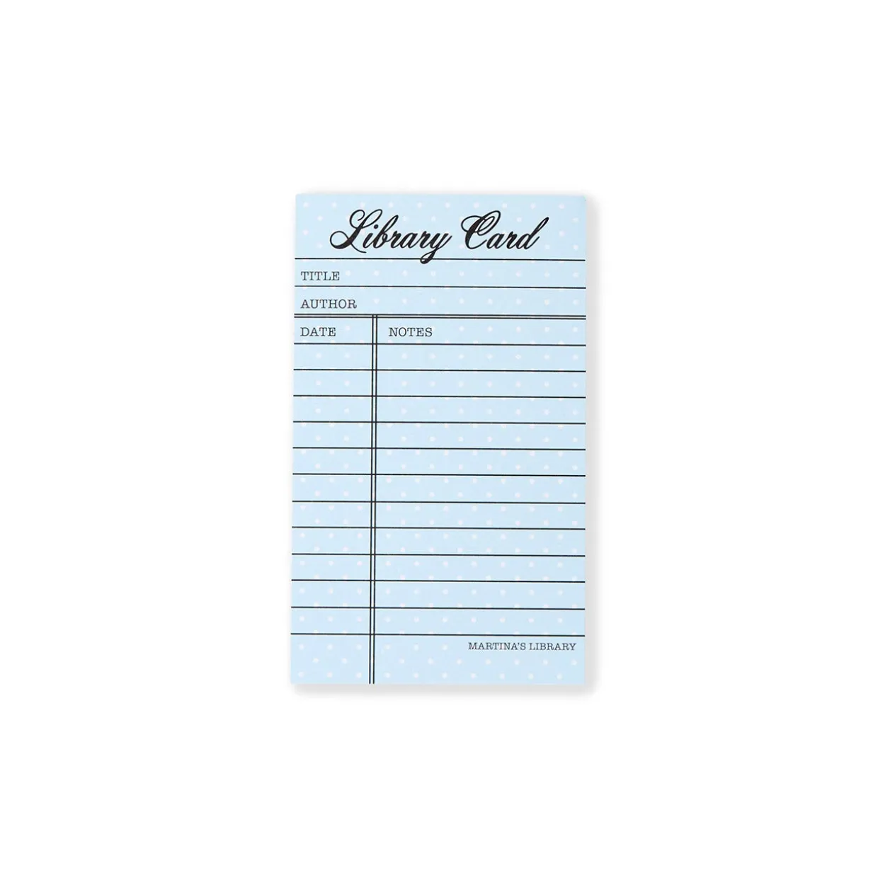 Library Card Reading Memo Pad
