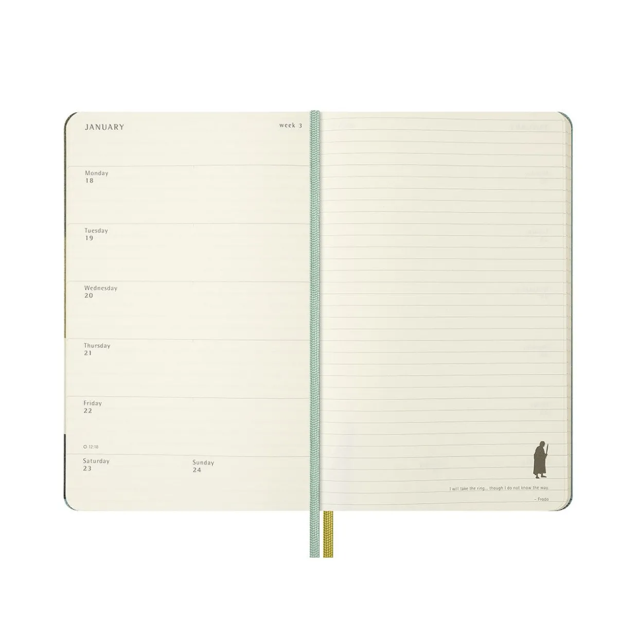 2026-27 Lord of the Rings 18 Month Weekly Notebook Hard Cover Diary Large