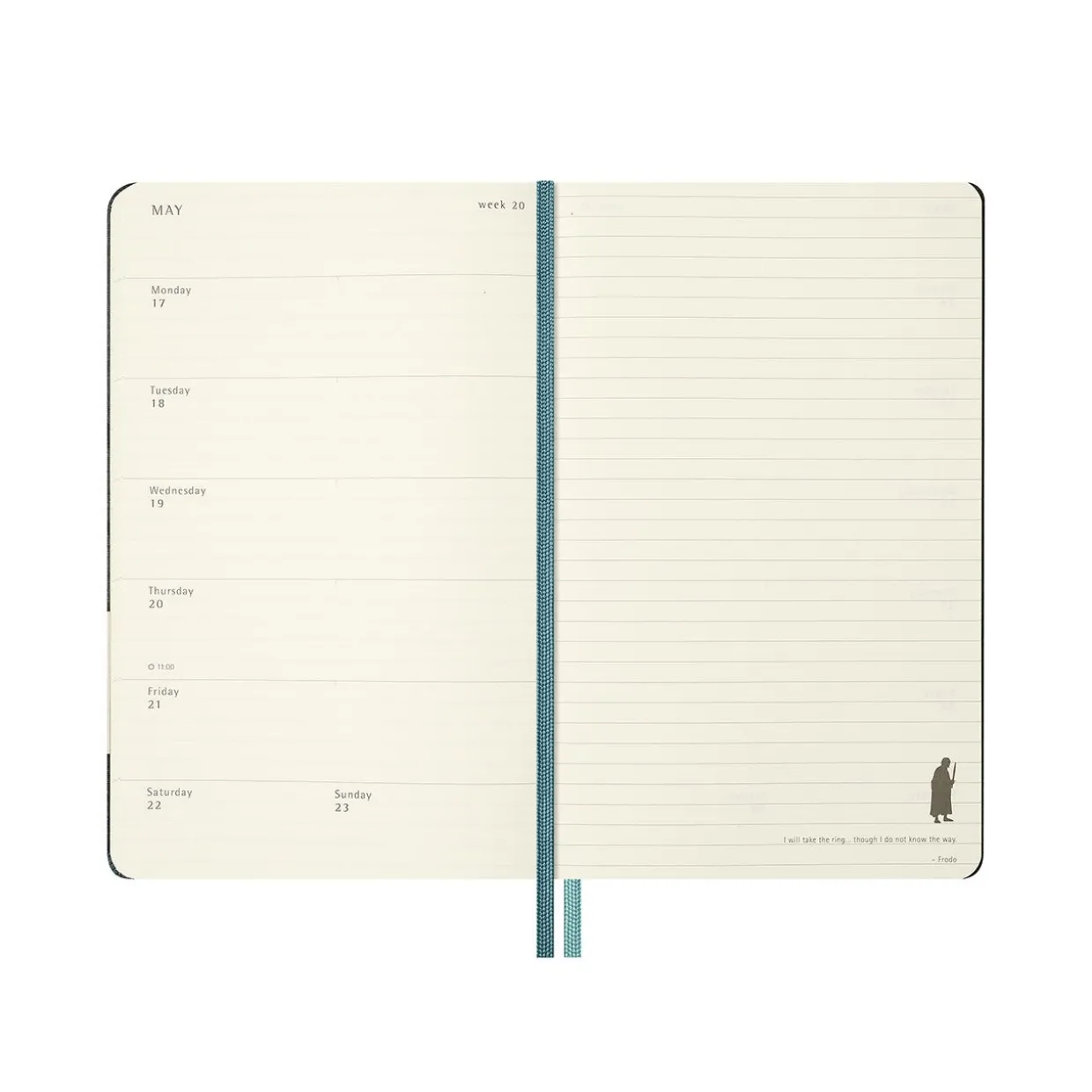 2027 Lord of the Rings Weekly Notebook Hard Cover Diary Large