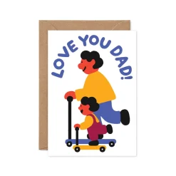Love You Dad Scooter Greeting Card