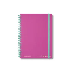Magenta Spiral Notebook Ruled A5
