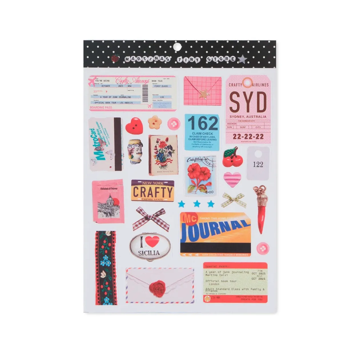 Martina Calvi Milligram Travel Sticker Sheet