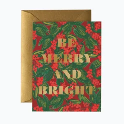Merry and Bright Berry Greeting Card
