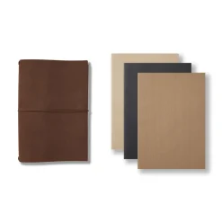 Nubuck Refillable Leather Journal Set