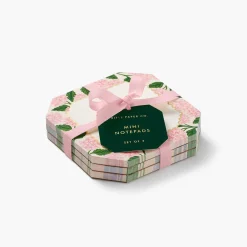 Pink Hydrangea Mini Notepad Trio
