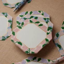 Pink Hydrangea Mini Notepad Trio