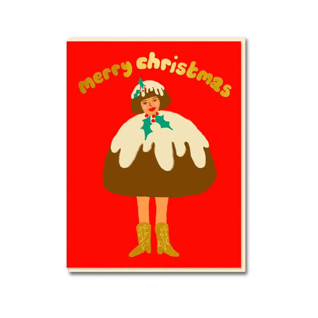 Pudding Boots Greeting Card
