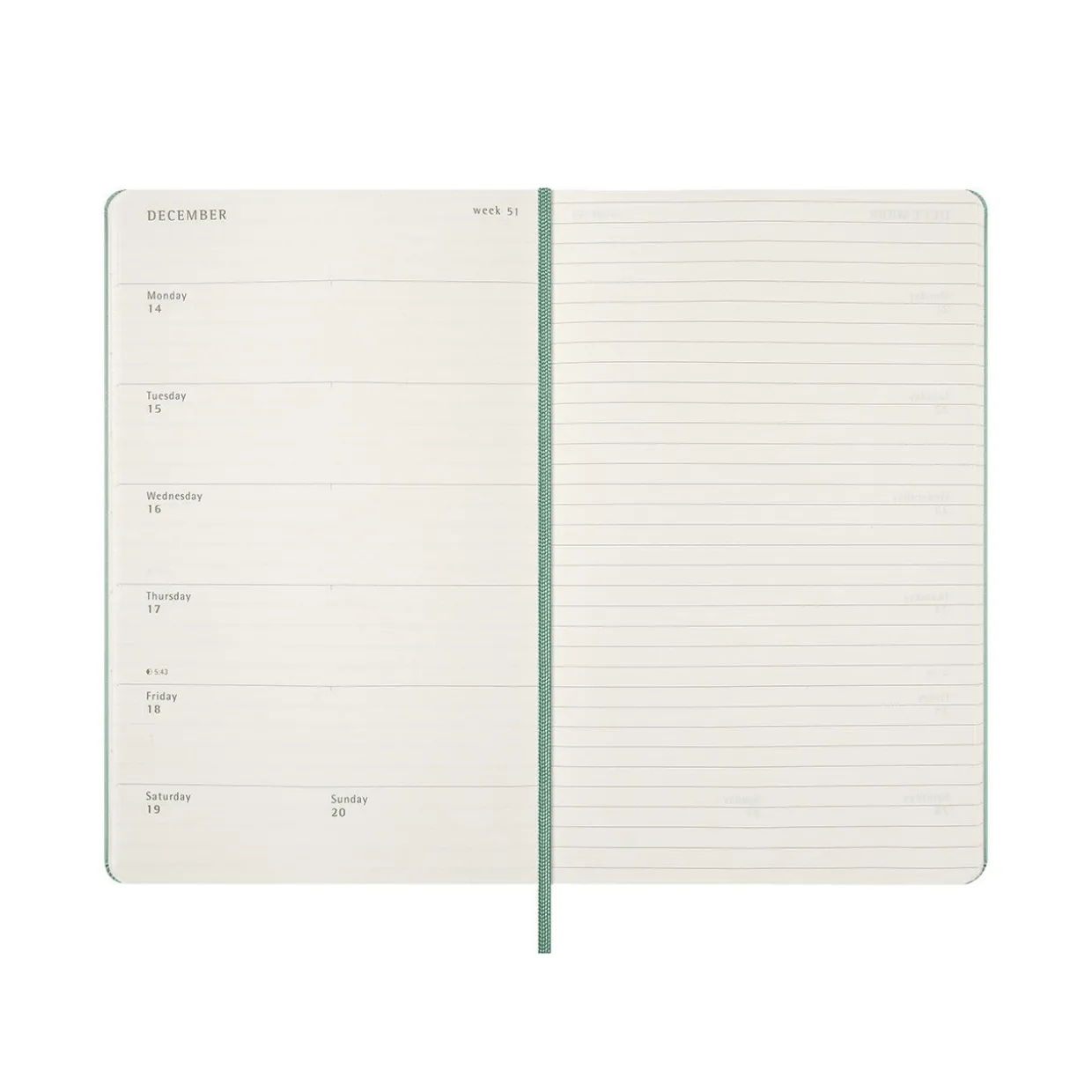2026-27 Sage 18 Month Weekly Notebook Hard Cover Diary Large
