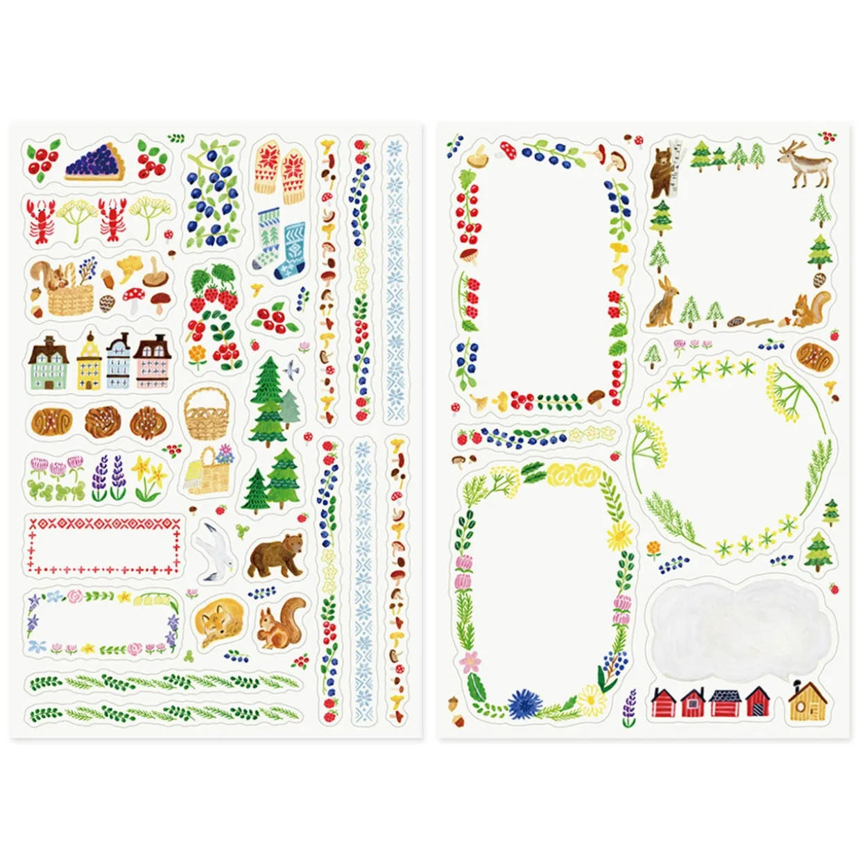 Scandinavia Decoration Sticker Sheets Set of 2