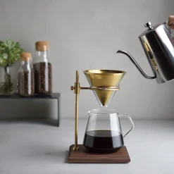 SCS Brass Pourover Coffee Stand Set
