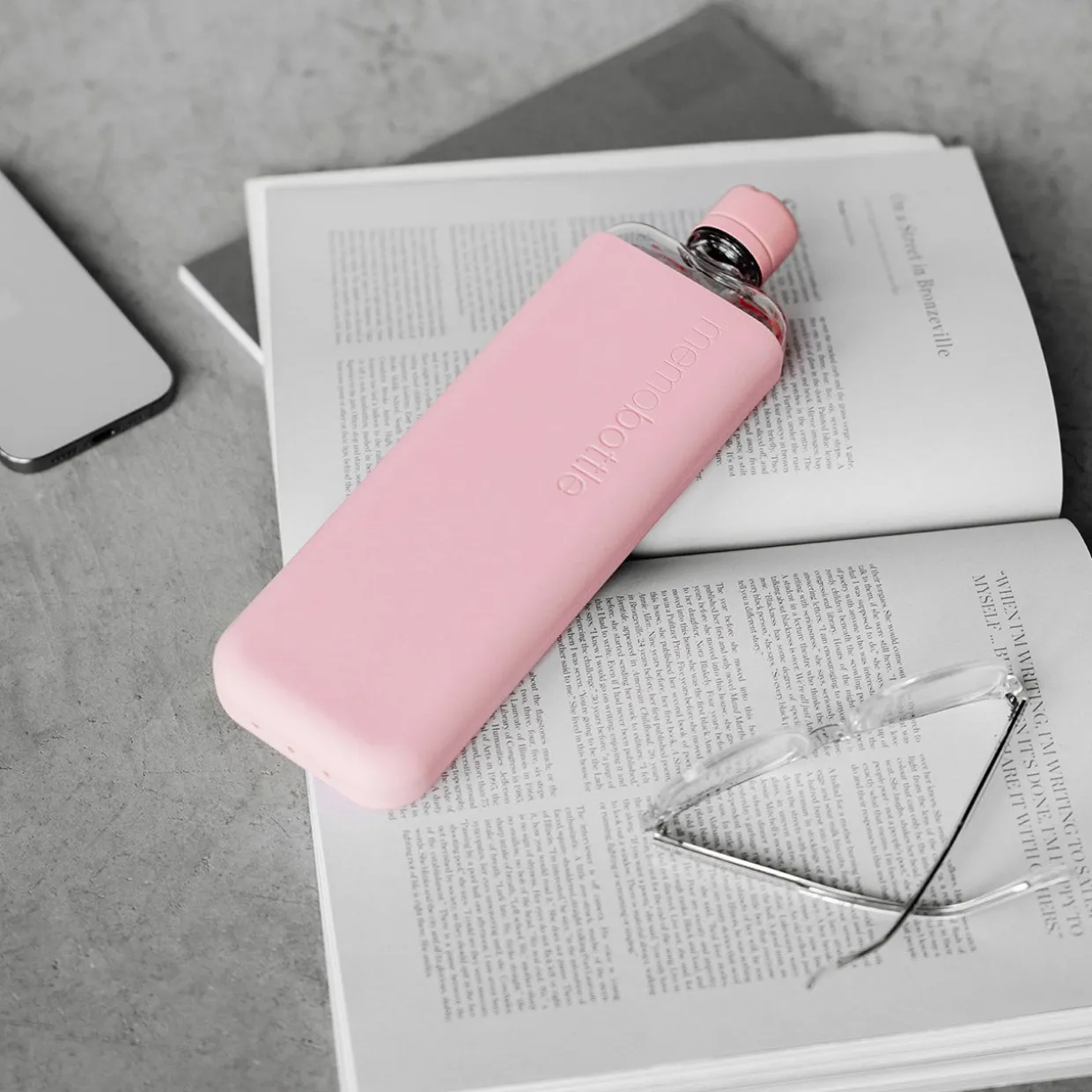 Slim Drink Bottle with Cherry Blossom Sleeve Bundle