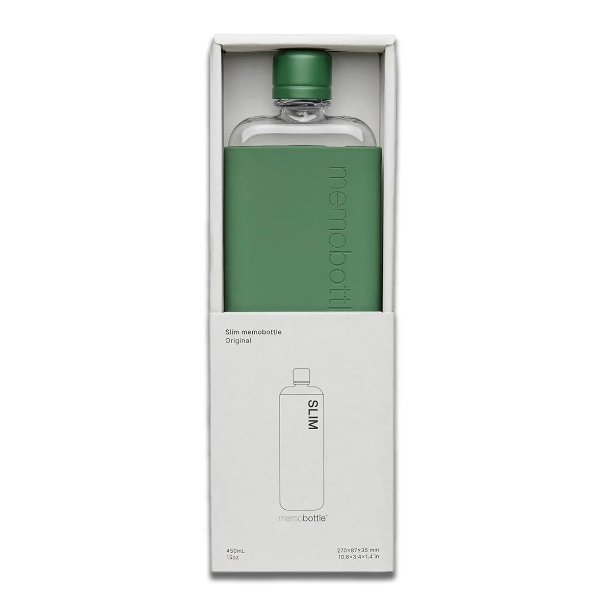 Slim Drink Bottle with Moss Green Sleeve Bundle