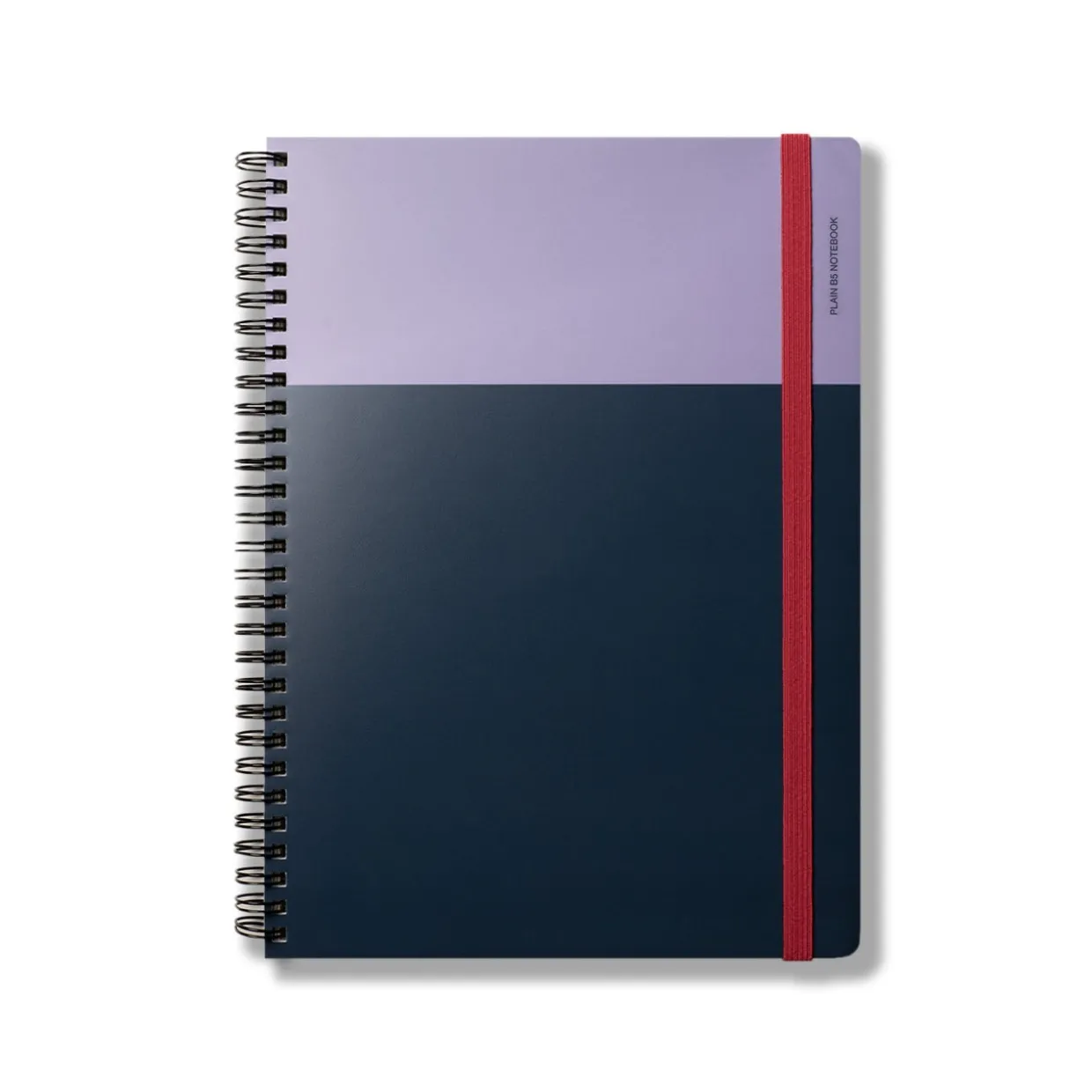 Spiral Bright Notebook B5 Lilac and Navy Plain