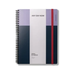 Spiral Bright Notebook B5 Lilac and Navy Plain
