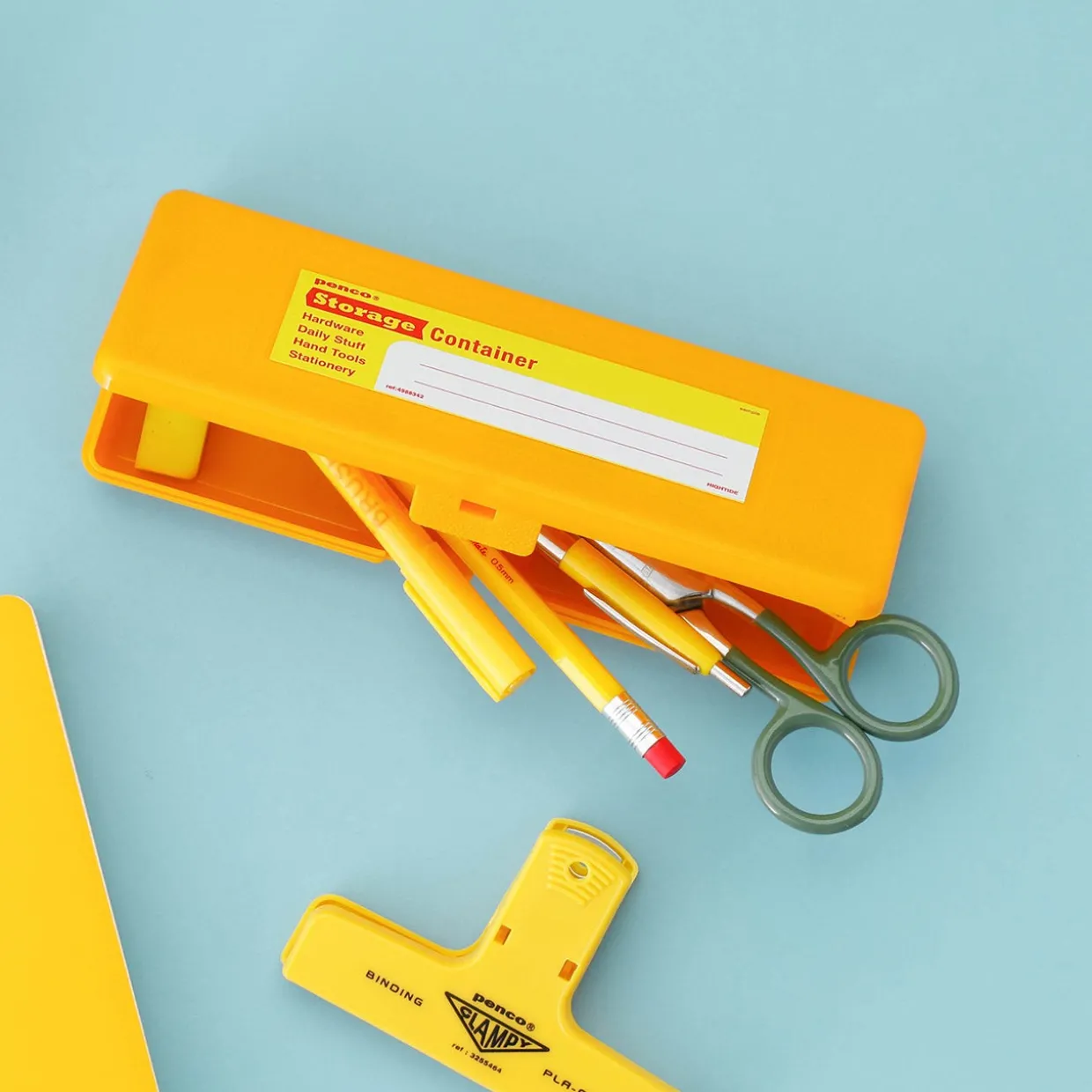 Storage Container Pen Case Yellow