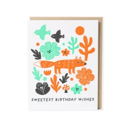 Sweetest Birthday Fox Greeting Card