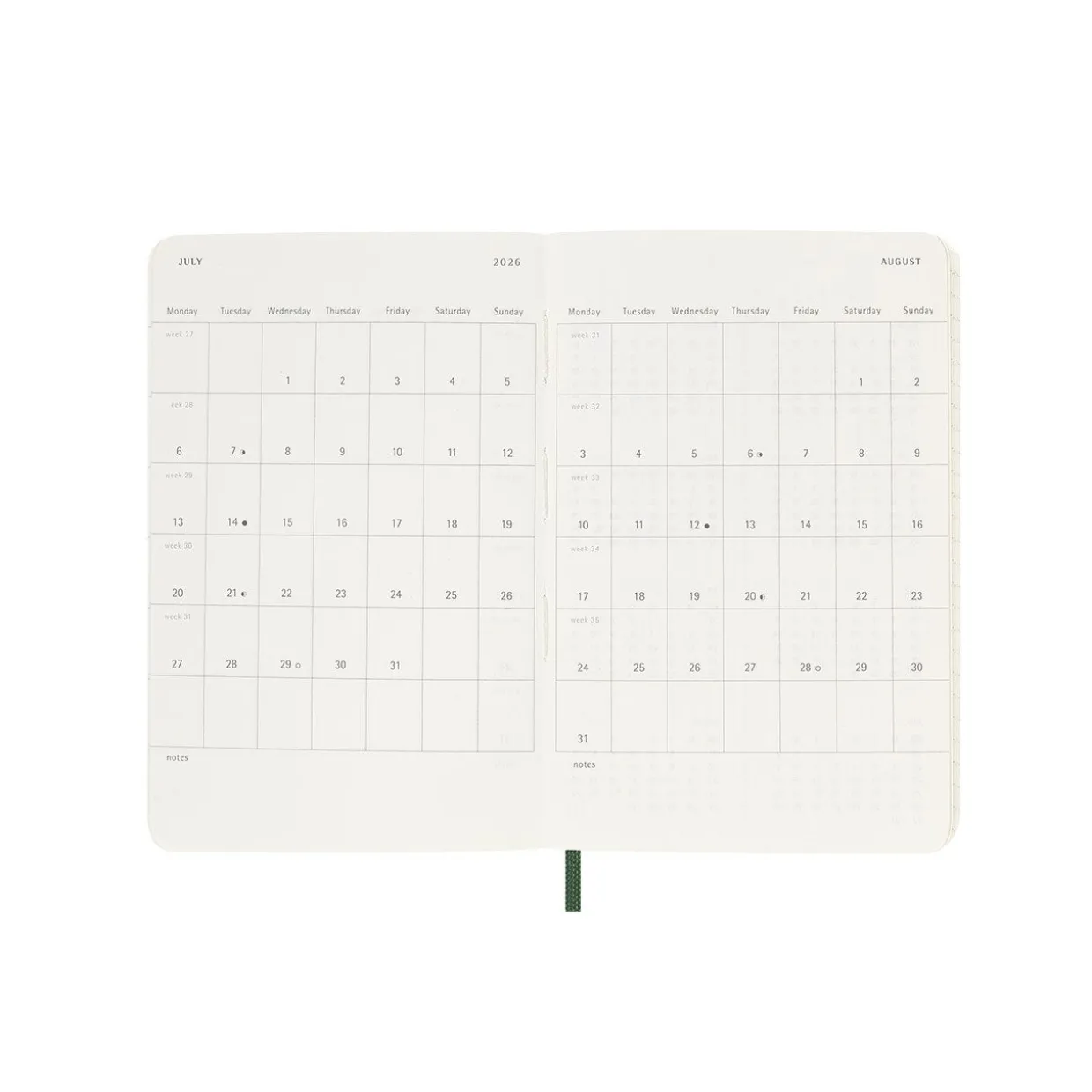 2026 Weekly Notebook Soft Cover Diary Pocket
